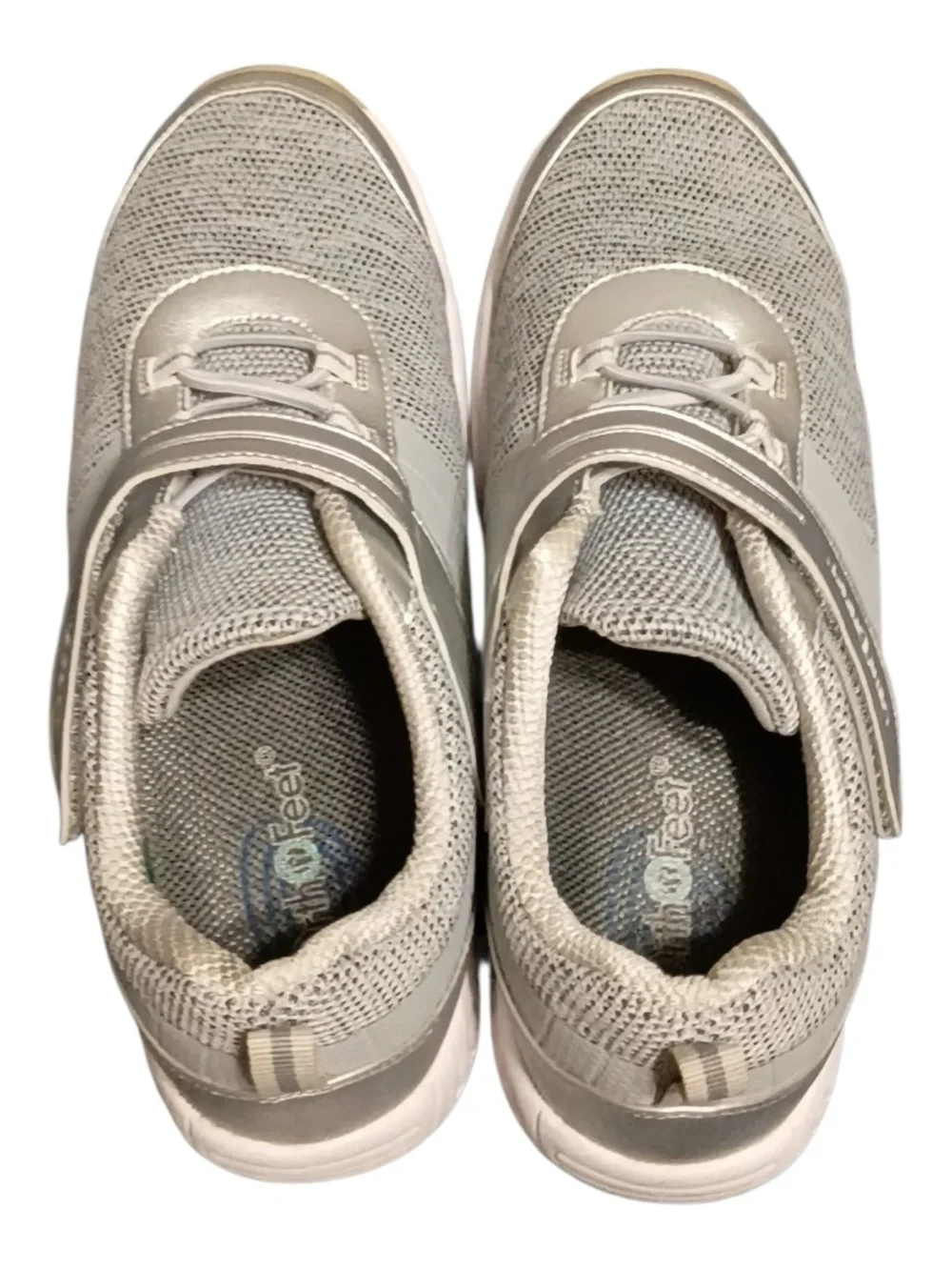 EUC Orthofeet Joelle Women's Orthopedic Silver Sneakers Sz 9.5B